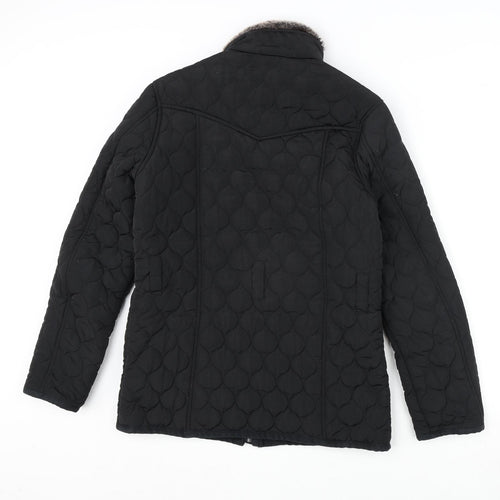 Firetrap Womens Black Jacket Coat Size 10 Zip