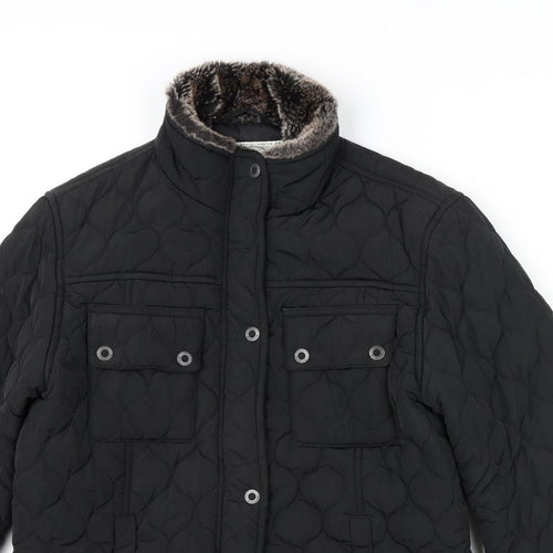 Firetrap Womens Black Jacket Coat Size 10 Zip