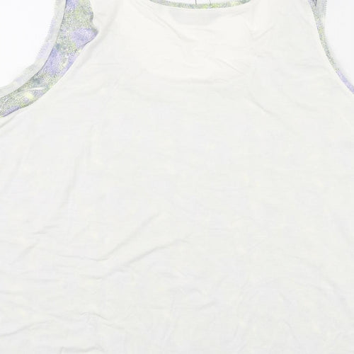 Marks and Spencer Womens Multicoloured Geometric Polyester Basic Tank Size 20 Round Neck