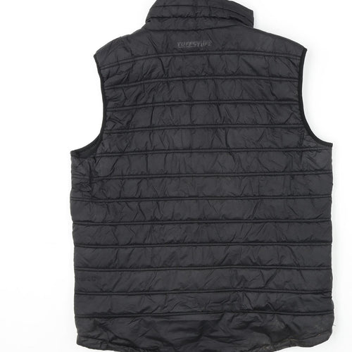 Castle Clothing Mens Black Gilet Coat Size S Zip