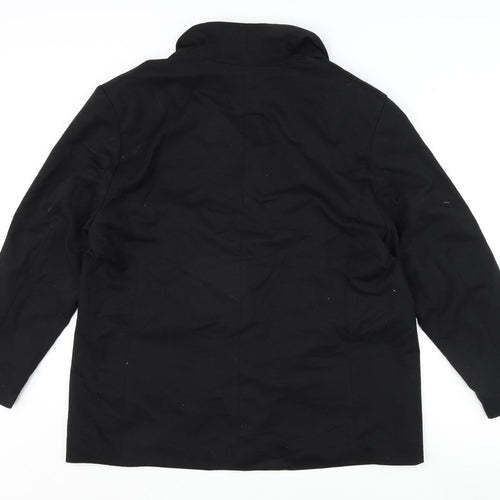 Divided Womens Black Polyester Jacket Blazer Size L