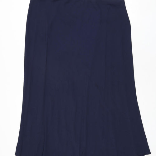 Ann Harvey Womens Blue Polyester Maxi Skirt Size 41 in
