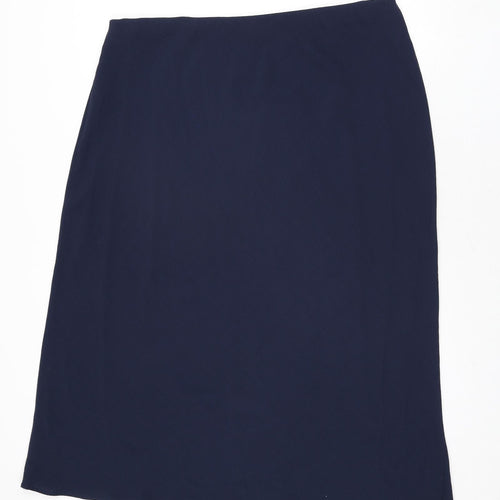 Ann Harvey Womens Blue Polyester Maxi Skirt Size 41 in