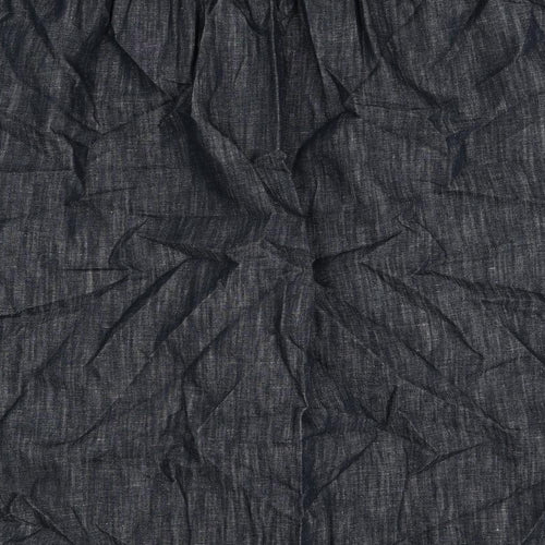 Marks and Spencer Womens Blue Cotton Peasant Skirt Size 20 Zip