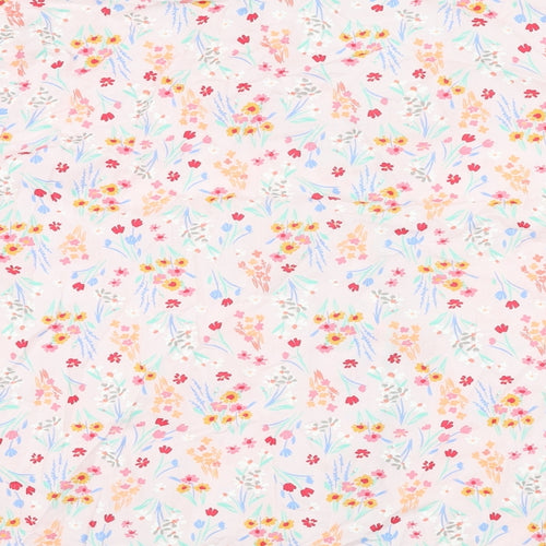 Marks and Spencer Womens Multicoloured Floral Cotton Top Pyjama Top Size 22 Button