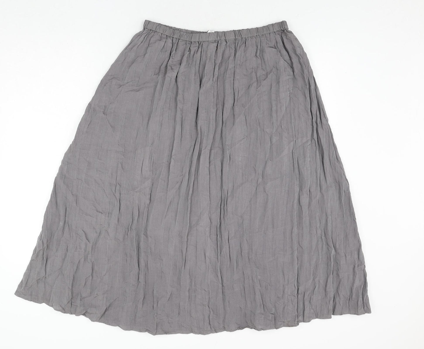 Marks and Spencer Womens Grey Polyester Peasant Skirt Size 14