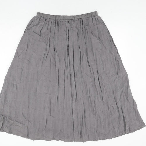 Marks and Spencer Womens Grey Polyester Peasant Skirt Size 14