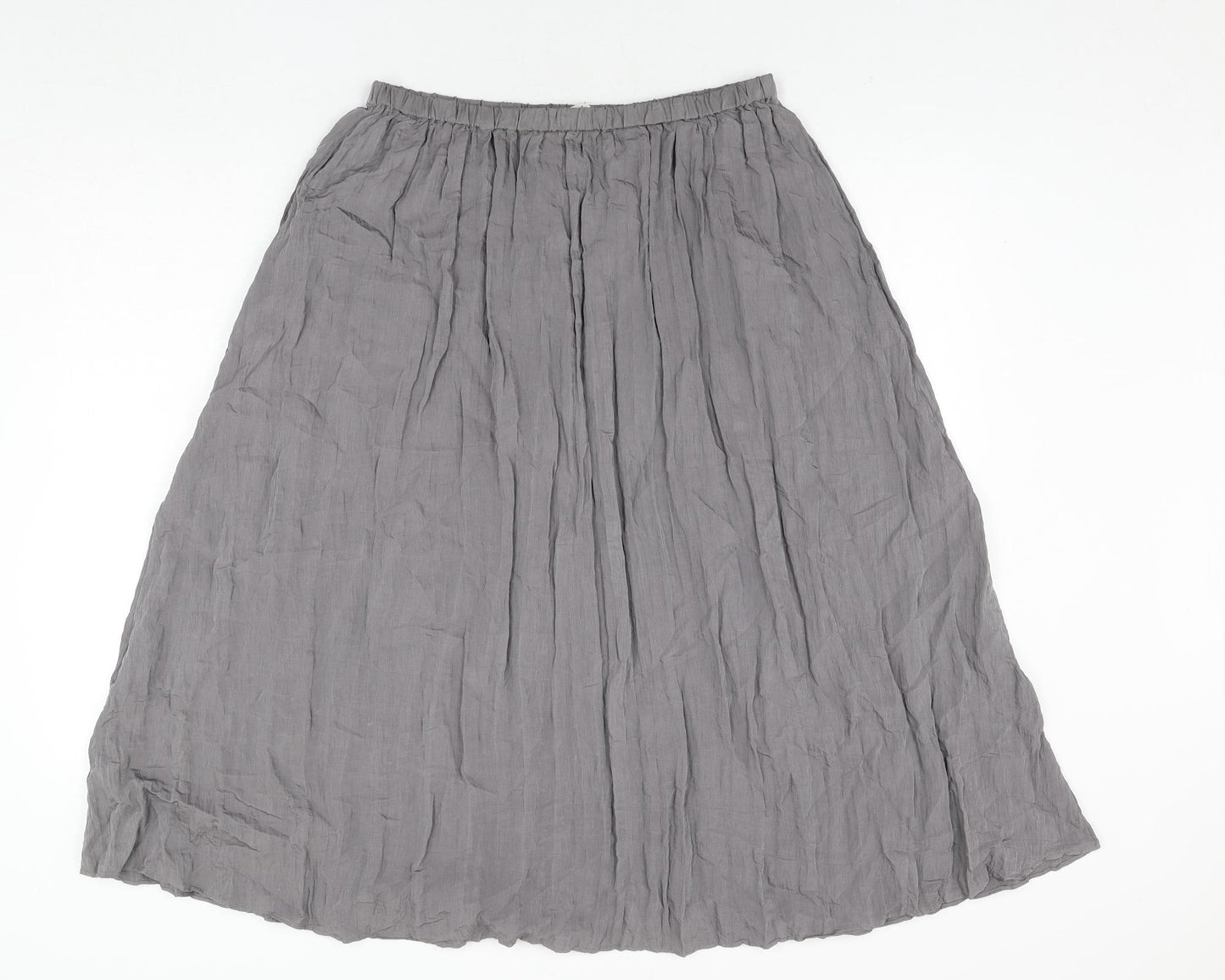 Marks and Spencer Womens Grey Polyester Peasant Skirt Size 14