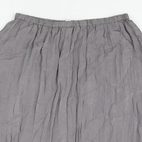 Marks and Spencer Womens Grey Polyester Peasant Skirt Size 14