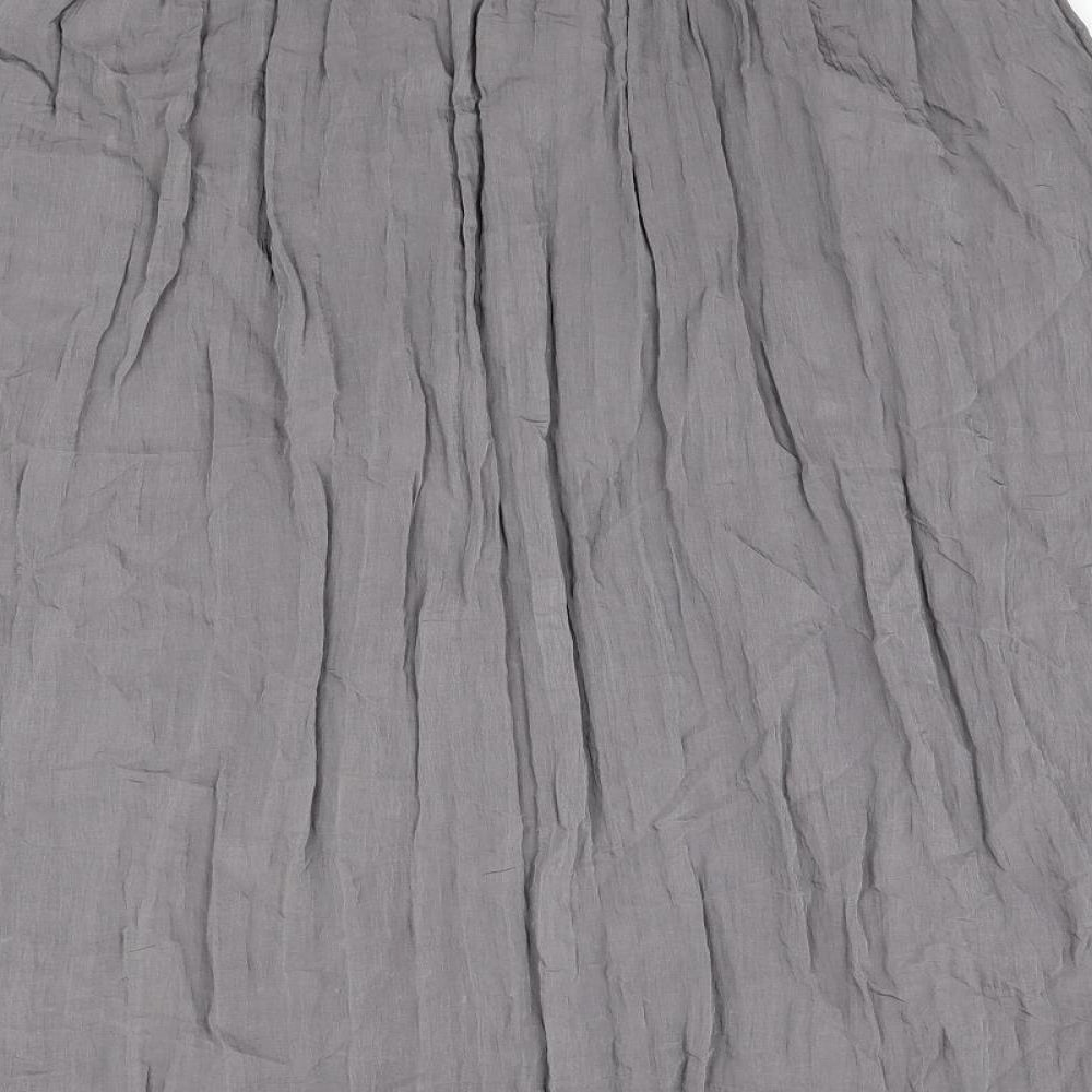 Marks and Spencer Womens Grey Polyester Peasant Skirt Size 14