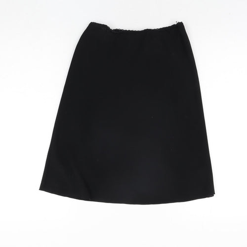 Topshop Womens Black Polyester A-Line Skirt Size 8