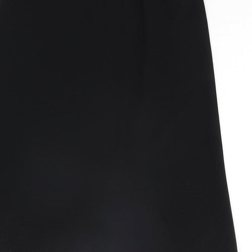 Topshop Womens Black Polyester A-Line Skirt Size 8