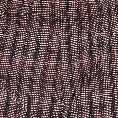 Per Una Womens Black Geometric Polyester Peasant Skirt Size 14 Drawstring