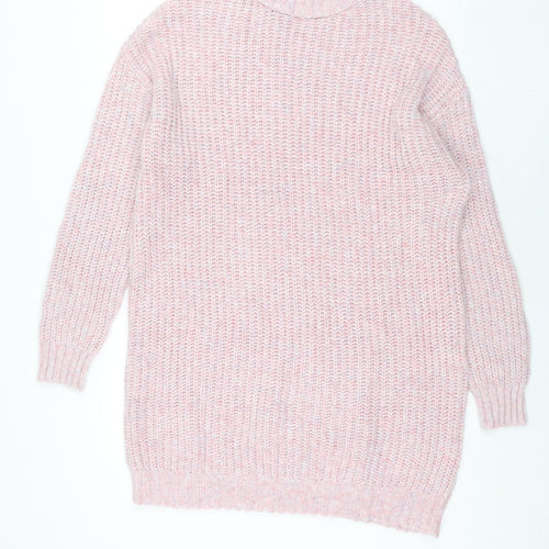 In the Style Womens Pink Acrylic Jumper Dress Size 10 Mock Neck Pullover - Size 10-12