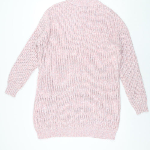 In the Style Womens Pink Acrylic Jumper Dress Size 10 Mock Neck Pullover - Size 10-12