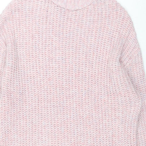 In the Style Womens Pink Acrylic Jumper Dress Size 10 Mock Neck Pullover - Size 10-12