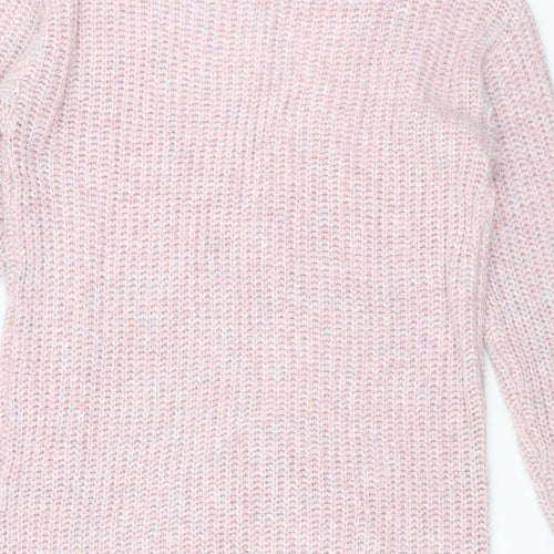 In the Style Womens Pink Acrylic Jumper Dress Size 10 Mock Neck Pullover - Size 10-12
