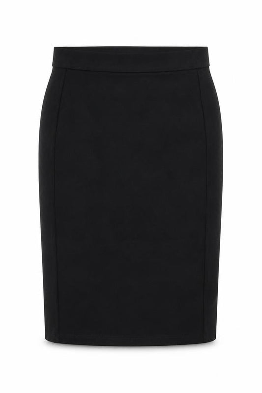 Marks and Spencer Girls Black Vinyl Straight & Pencil Skirt Size 11-12 Years Regular Pull On