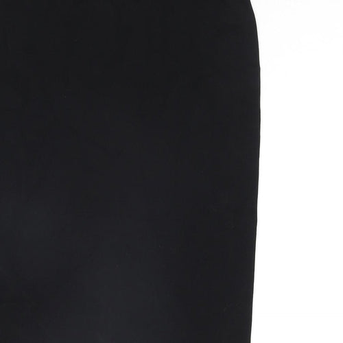 Marks and Spencer Girls Black Vinyl Straight & Pencil Skirt Size 11-12 Years Regular Pull On