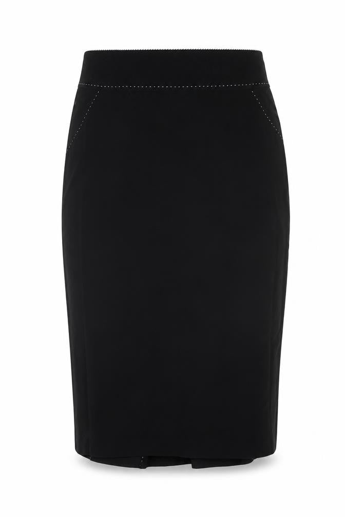 Principles Womens Black Polyester Straight & Pencil Skirt Size 10 Zip - Stitch Detail