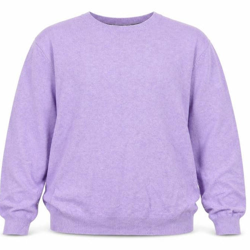 Marks and Mens Purple Round Neck Cotton Pullover Jumper Size XL Long Sleeve