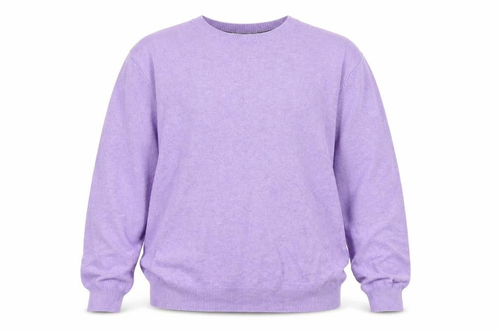 Marks and Mens Purple Round Neck Cotton Pullover Jumper Size XL Long Sleeve