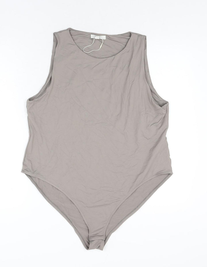 Autograph Womens Green Polyamide Bodysuit One-Piece Size 20 Snap