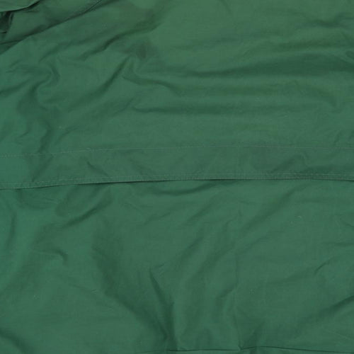 Helly Hansen Mens Green Rain Coat Coat Size L Zip - Fleece Lined Logo