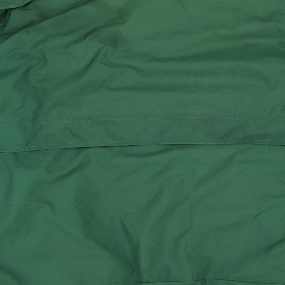 Helly Hansen Mens Green Rain Coat Coat Size L Zip - Fleece Lined Logo