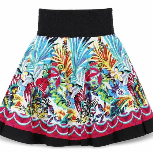 Pistachio Womens Multicoloured Cotton Fit & Flare Size L Square Neck Pullover - Floral Print