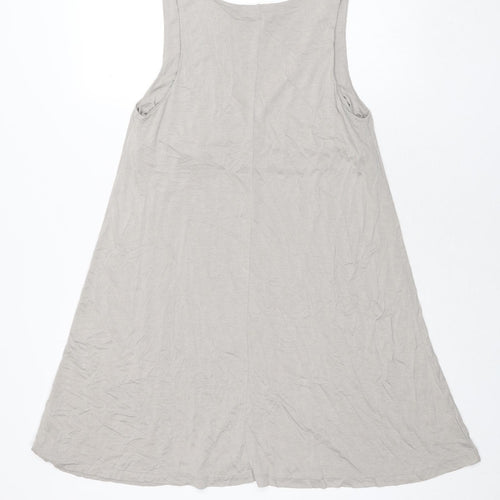 H&M Womens Grey Viscose A-Line Size S V-Neck Pullover