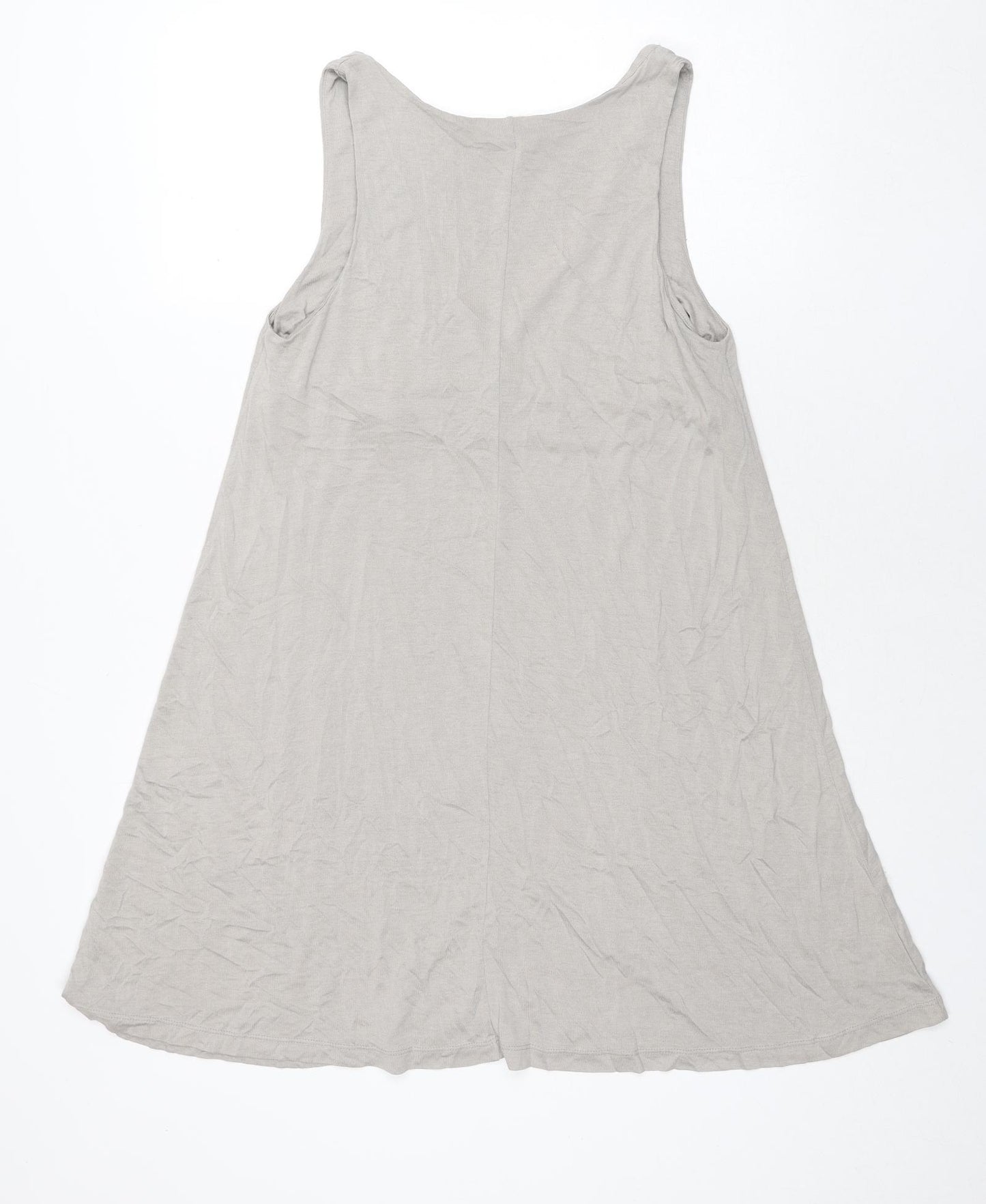 H&M Womens Grey Viscose A-Line Size S V-Neck Pullover