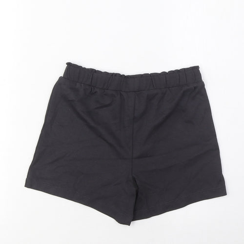 Marks and Spencer Girls Grey Cotton Bermuda Shorts Size 8-9 Years Regular - Elasticated Waist