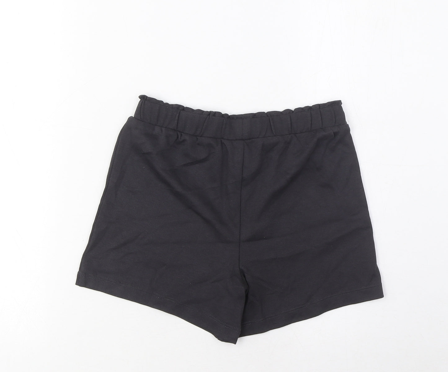 Marks and Spencer Girls Grey Cotton Bermuda Shorts Size 8-9 Years Regular - Elasticated Waist