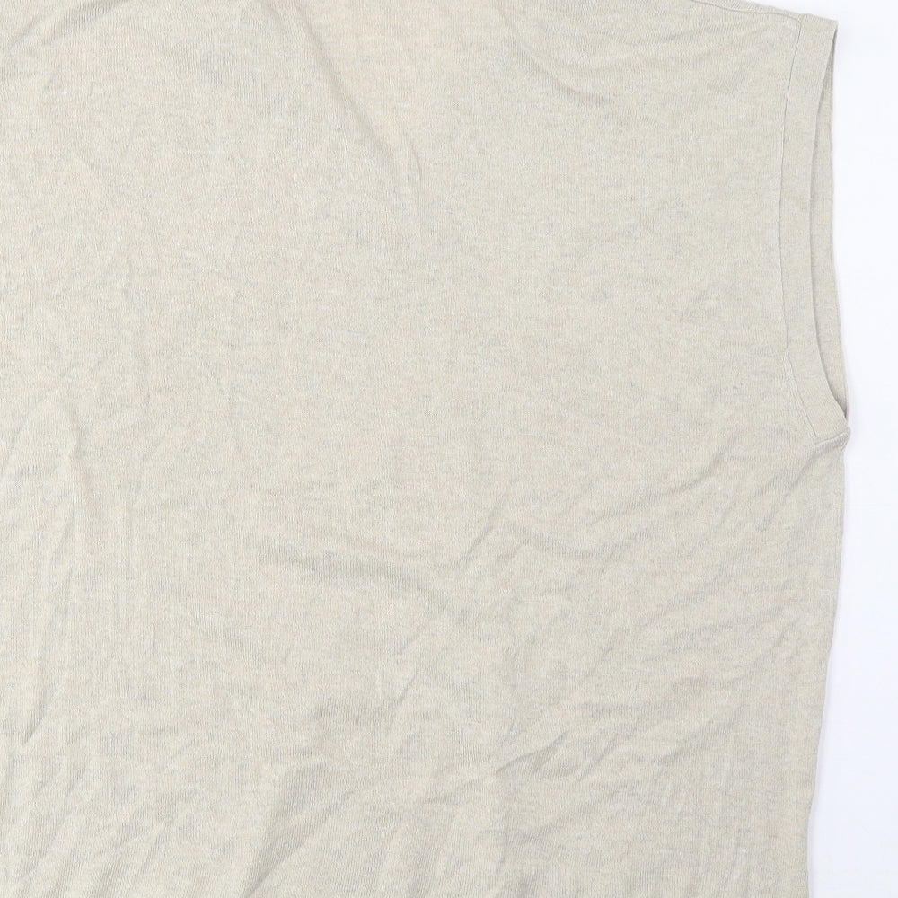 Marks and Spencer Womens Brown Collared Polyester Pullover Jumper Size L