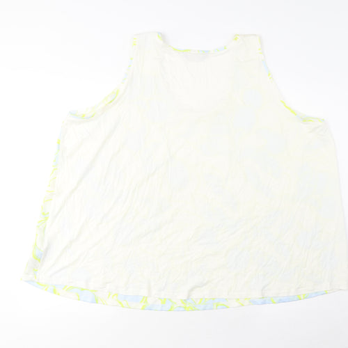 Marks and Spencer Womens Multicoloured Geometric Polyester Basic Tank Size 24 Scoop Neck