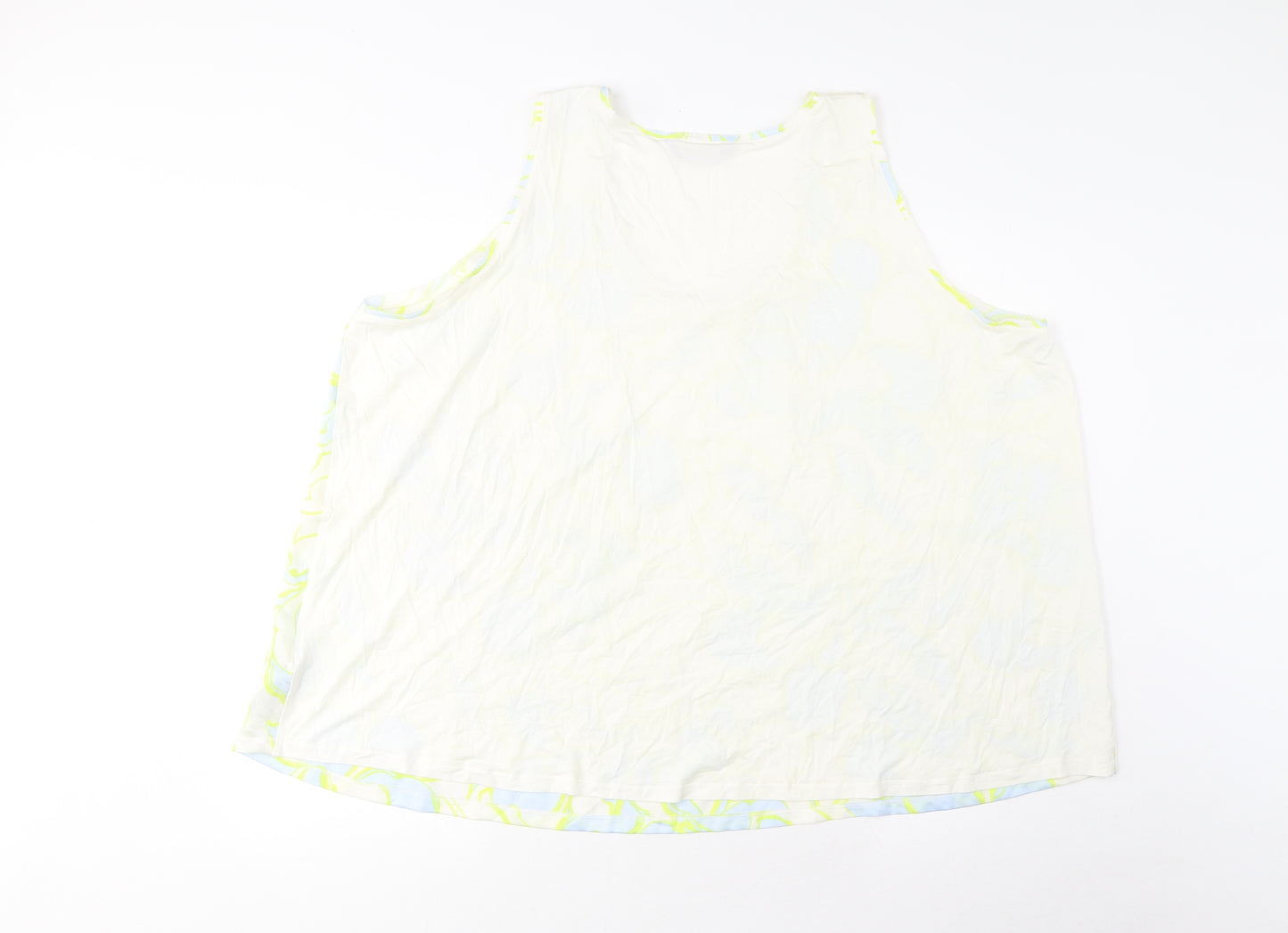 Marks and Spencer Womens Multicoloured Geometric Polyester Basic Tank Size 24 Scoop Neck