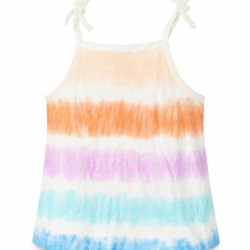 Marks and Spencer Girls Multicoloured Spotted Cotton Cropped Tank Size 2-3 Years Square Neck Pullover
