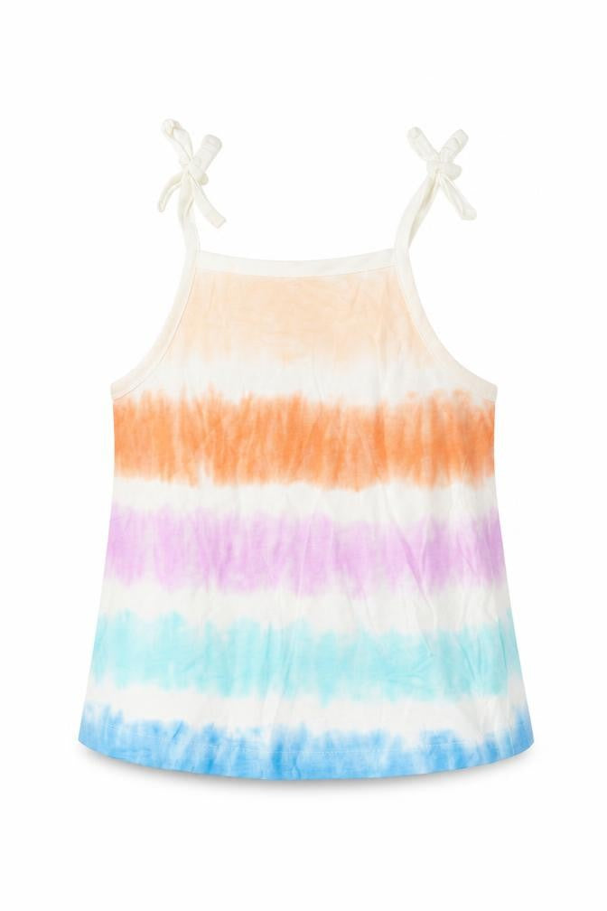Marks and Spencer Girls Multicoloured Spotted Cotton Cropped Tank Size 2-3 Years Square Neck Pullover