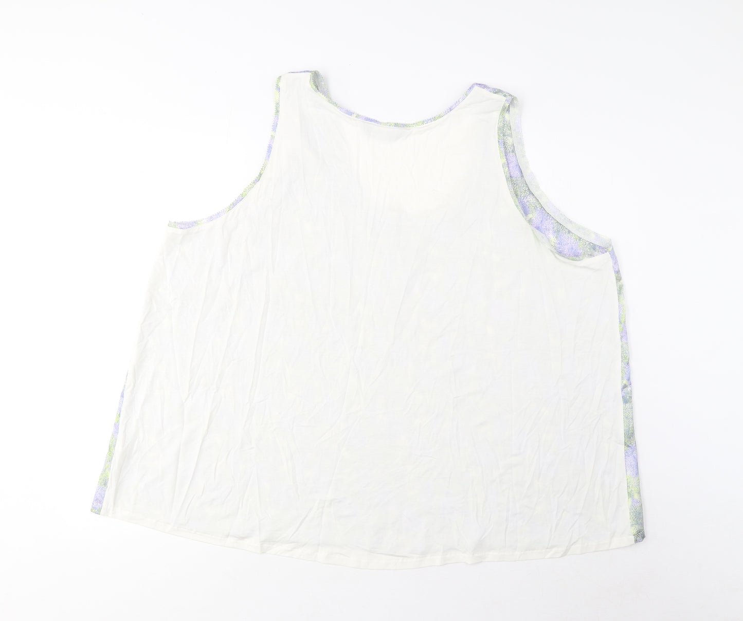 Marks and Spencer Womens Multicoloured Geometric Polyester Basic Tank Size 24 Scoop Neck