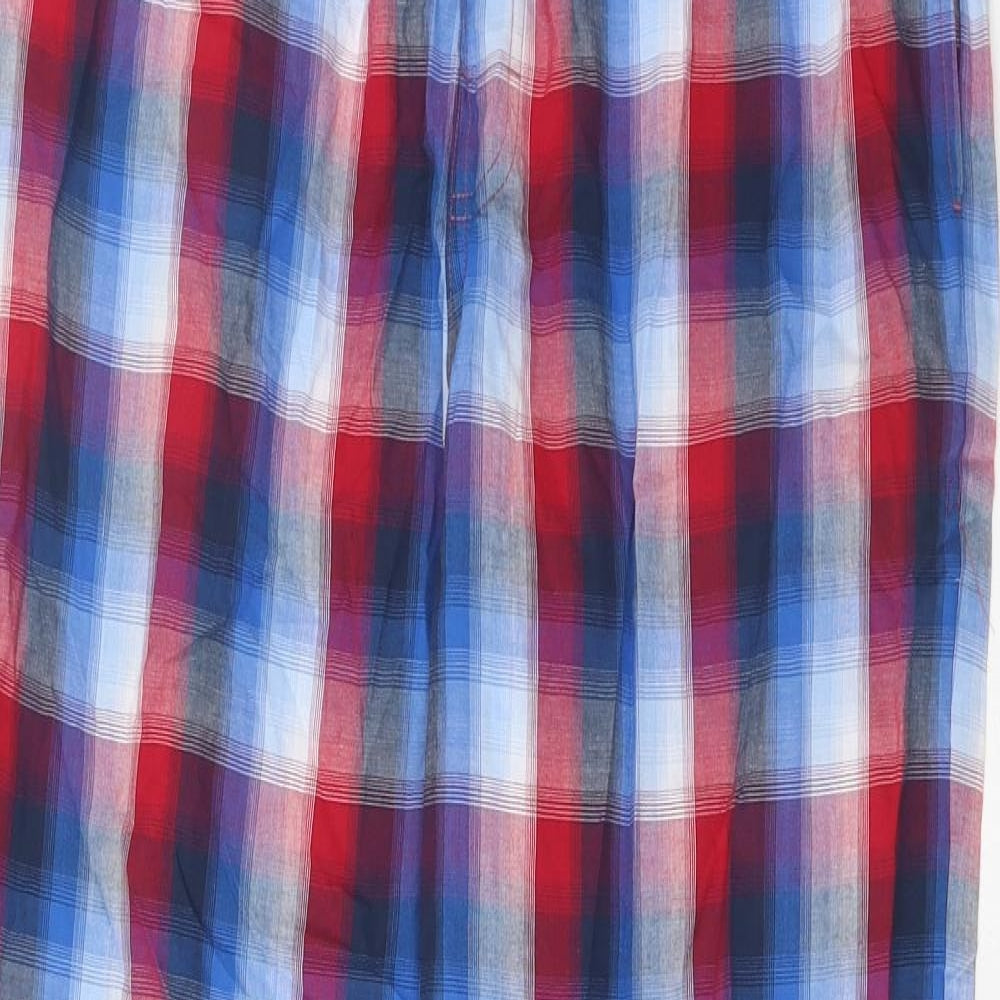 Marks and Spencer Mens Multicoloured Plaid Cotton Pyjama Pants Size M Pullover