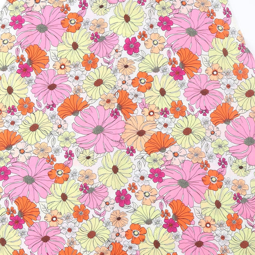 Marks and Spencer Womens Multicoloured Floral Polyester Basic Tank Size 20 V-Neck