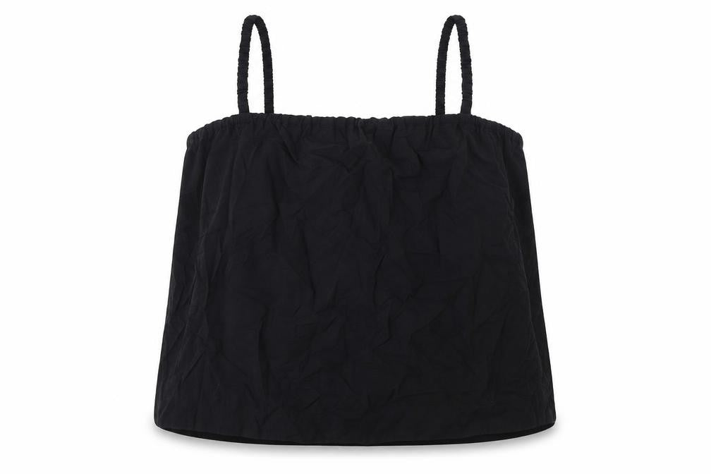 Marks and Spencer Womens Black Cotton Camisole Tank Size 20 Square Neck