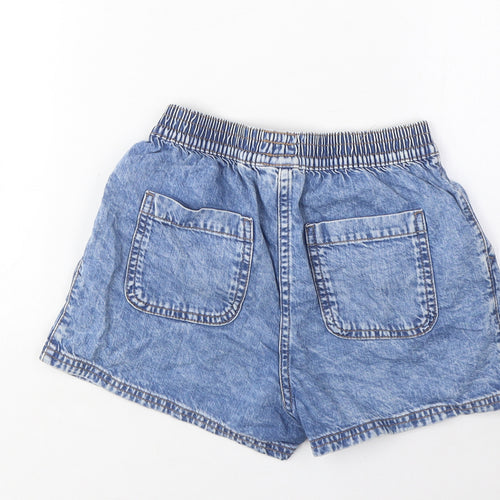 NEXT Girls Blue Cotton Bermuda Shorts Size 10 Years Regular - Pockets