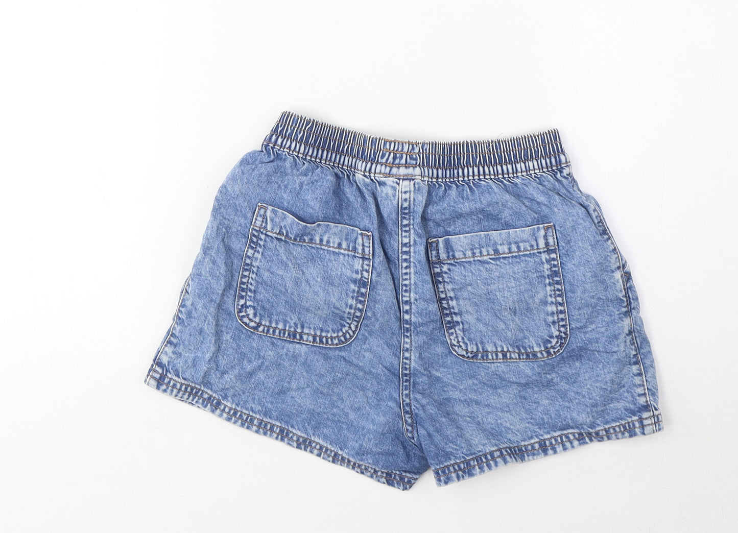 NEXT Girls Blue Cotton Bermuda Shorts Size 10 Years Regular - Pockets