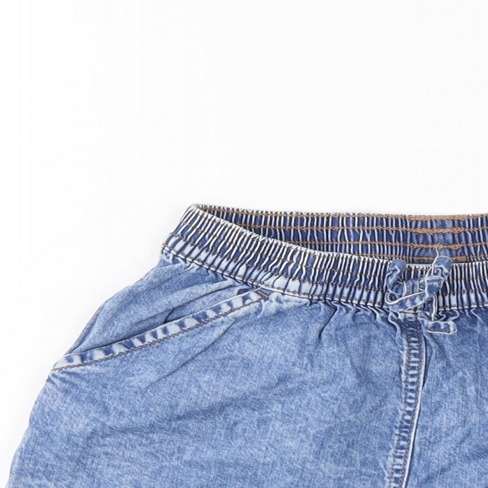 NEXT Girls Blue Cotton Bermuda Shorts Size 10 Years Regular - Pockets