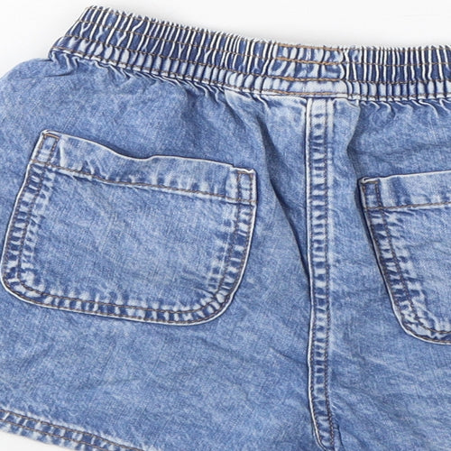 NEXT Girls Blue Cotton Bermuda Shorts Size 10 Years Regular - Pockets