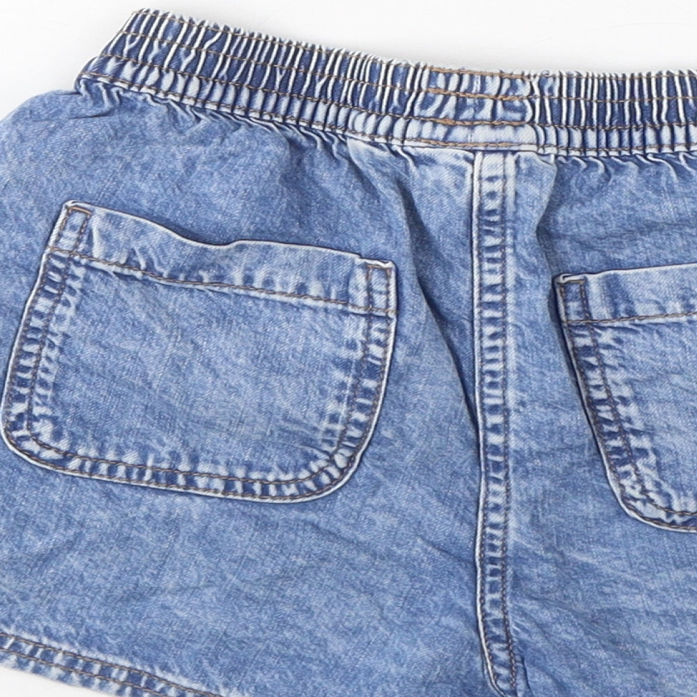 NEXT Girls Blue Cotton Bermuda Shorts Size 10 Years Regular - Pockets