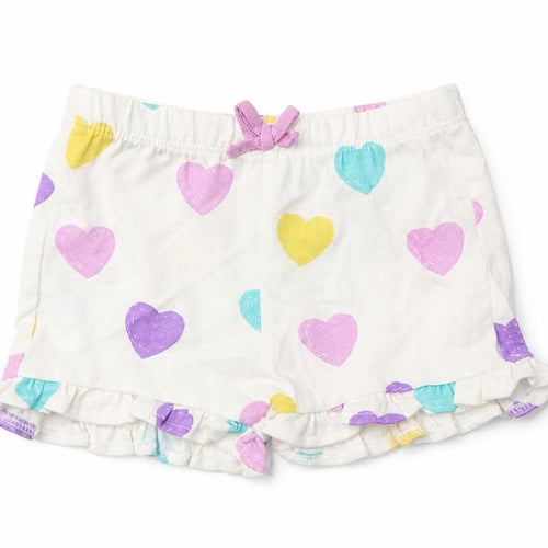 Marks and Spencer Girls Multicoloured Geometric Cotton Cropped Trousers Size 0-3 Months Pullover - Heart Pattern