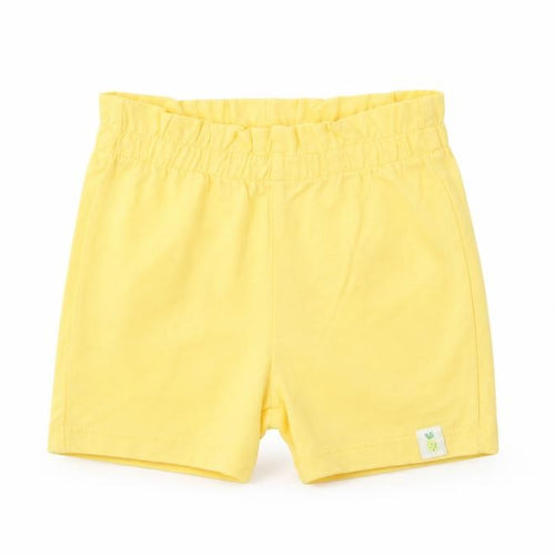Marks and Spencer Girls Yellow Cotton Cropped Trousers Size 6-9 Months Pullover - Lemon